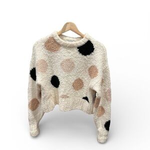 & Other Stories Cream Chunky Polka Dot Sweater